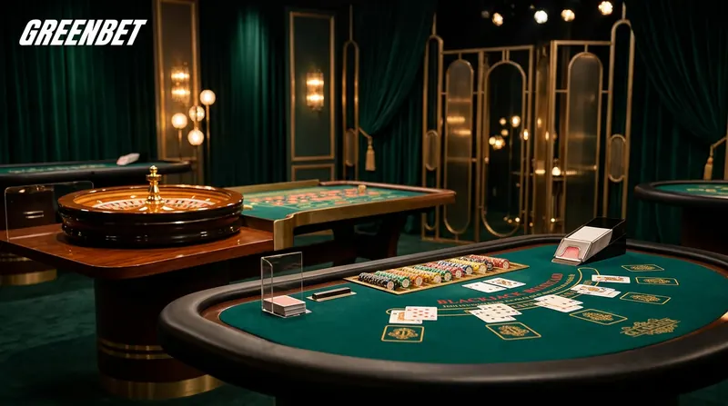 Stoły kasyna na żywo GreenBet: ruletka i blackjack w studiu